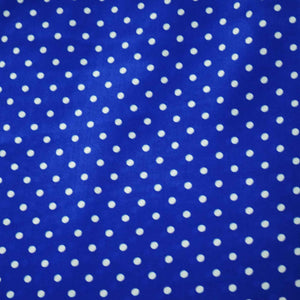 Royal Blue Dot Print Creap Fabric Print Creap MTF-26832