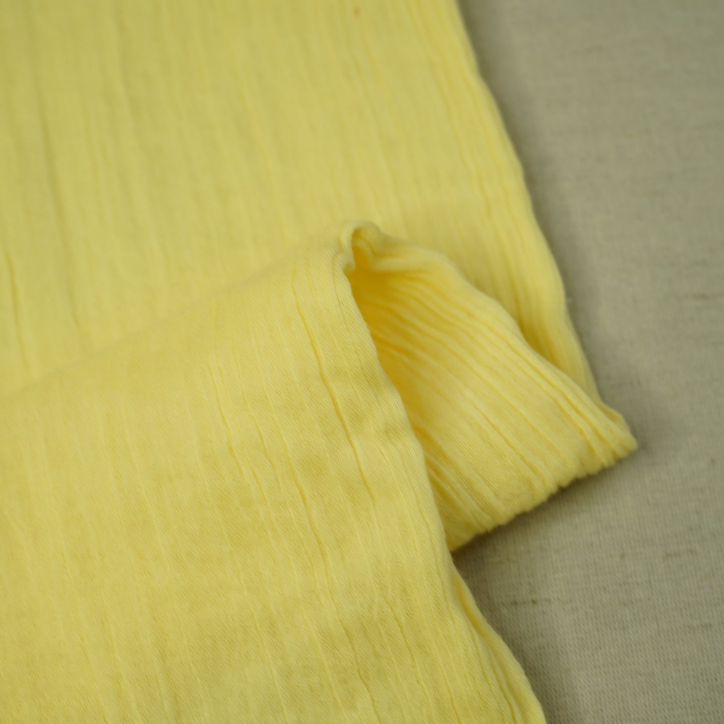 Yellow Solid Double Cotton Fabric-SKE-26844