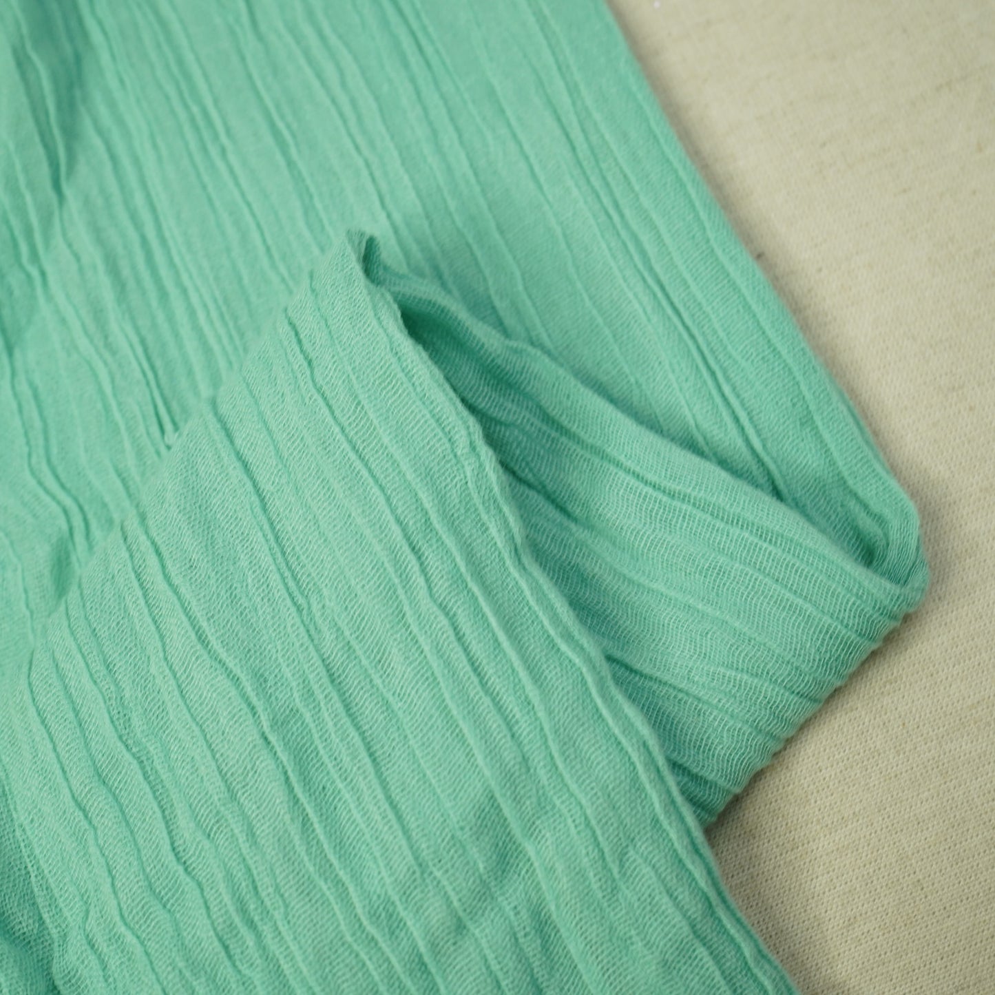 Green Solid Double Cotton Fabric-SKE-26849