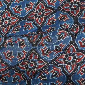 Dark Blue Ajrakh Modal Satin Modal Ajrakh IA-26863