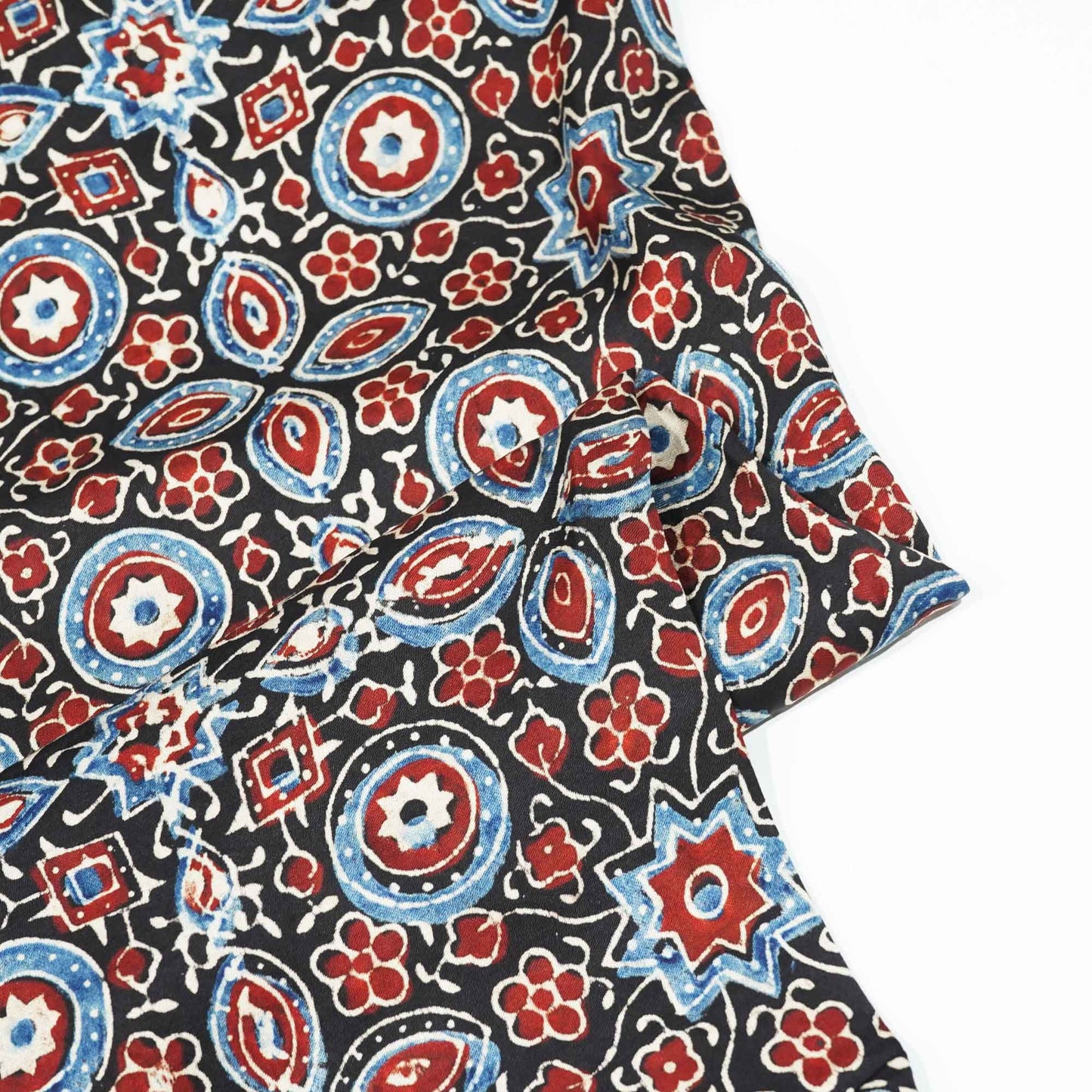 Black Ajrakh Modal Satin Modal Ajrakh IA-26879