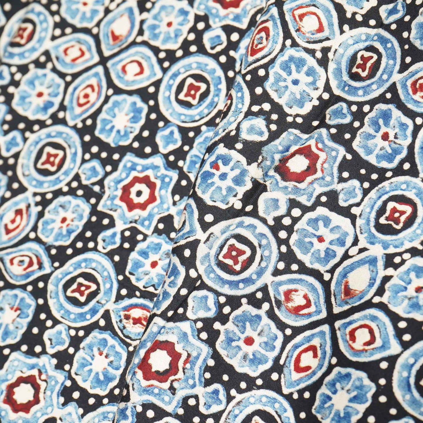 Black Ajrakh Modal Satin Modal Ajrakh IA-26880