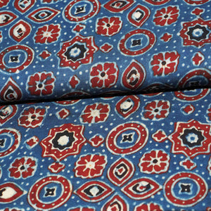 Blue Ajrakh Modal Satin Modal Ajrakh IA-26881
