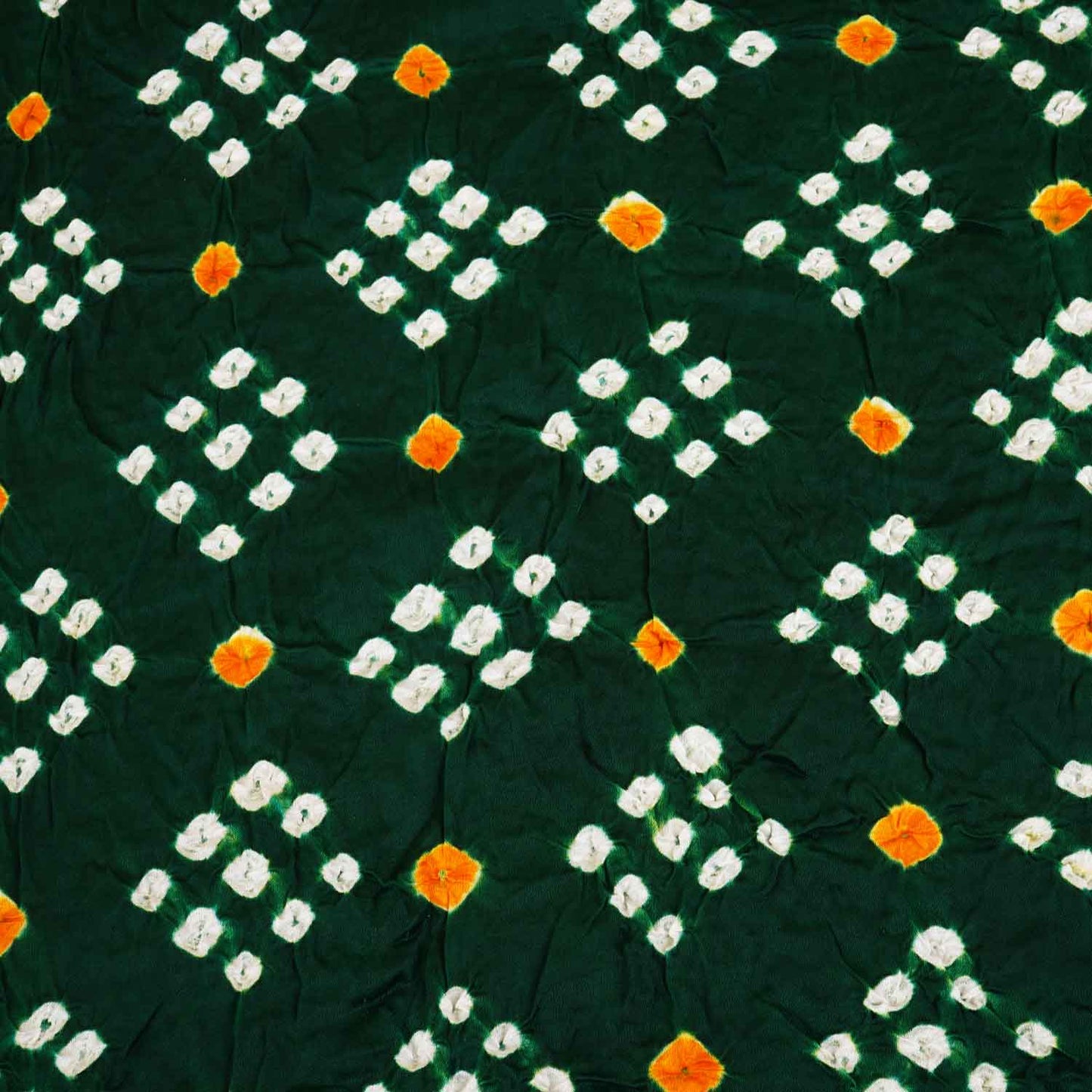 Dark Green Bandhani Print Modal Silk Fabric SC-28269