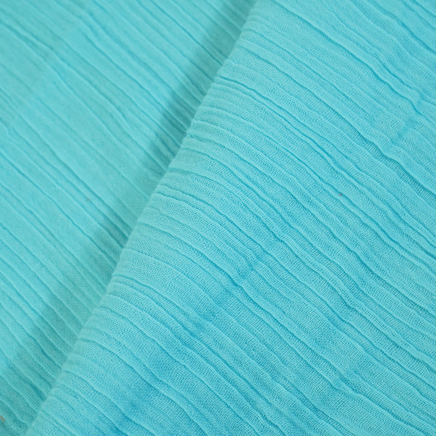 Sky Blue Solid Double Cotton Fabric-SKE- 26959