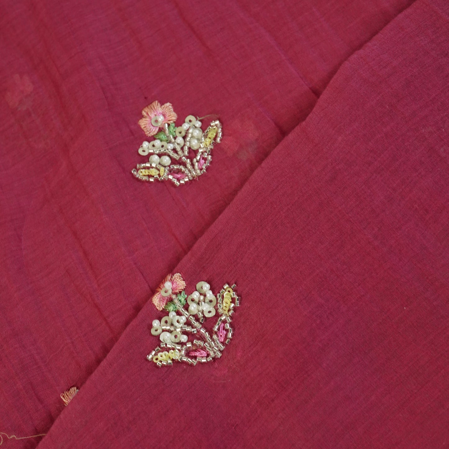 Light Pink embroidery cut dana Malai Chanderi-GL-26962