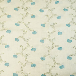 Beige Floral Print Raw Silk Fabric- SNTF-26975 - TradeUNO