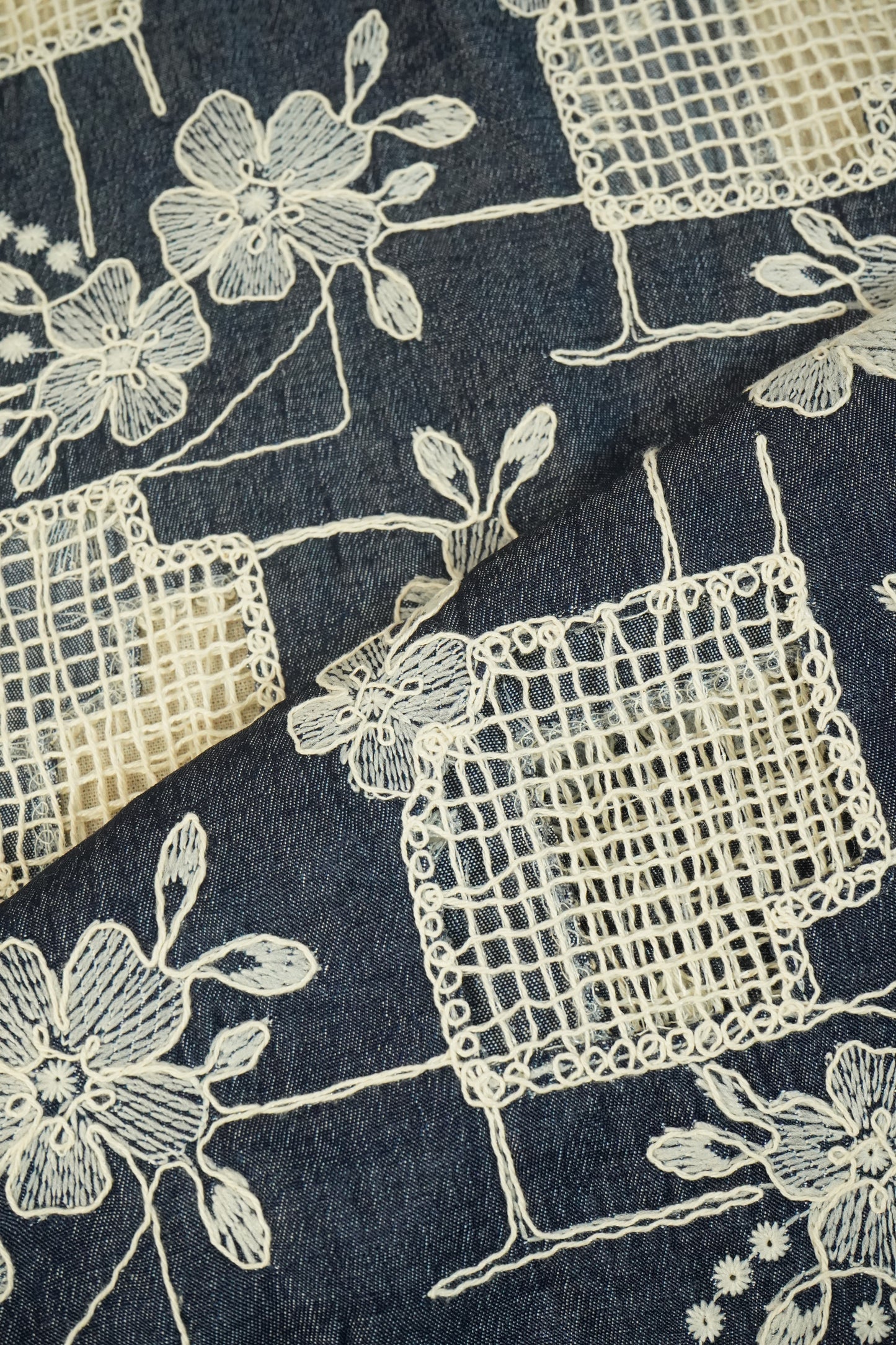 Blue Denim Floral Denim- CF-26994