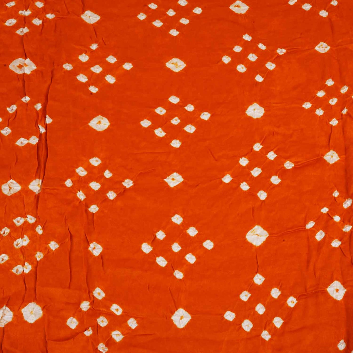 Rust Orange Bandhani Print Modal Silk Fabric SC-28270