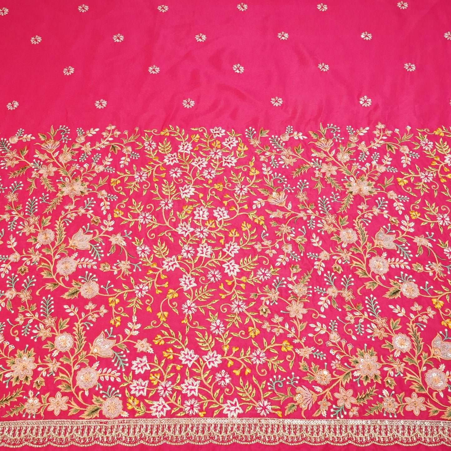 Magenta Thread Embroidery Chinnon-RA-27210