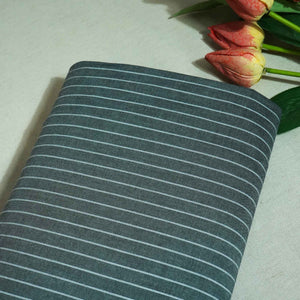 Black Stripes Print Poplin Fabric LSF-27215