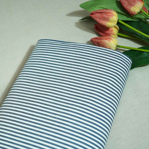 Grey Stripes Print Poplin Fabric LSF-27226