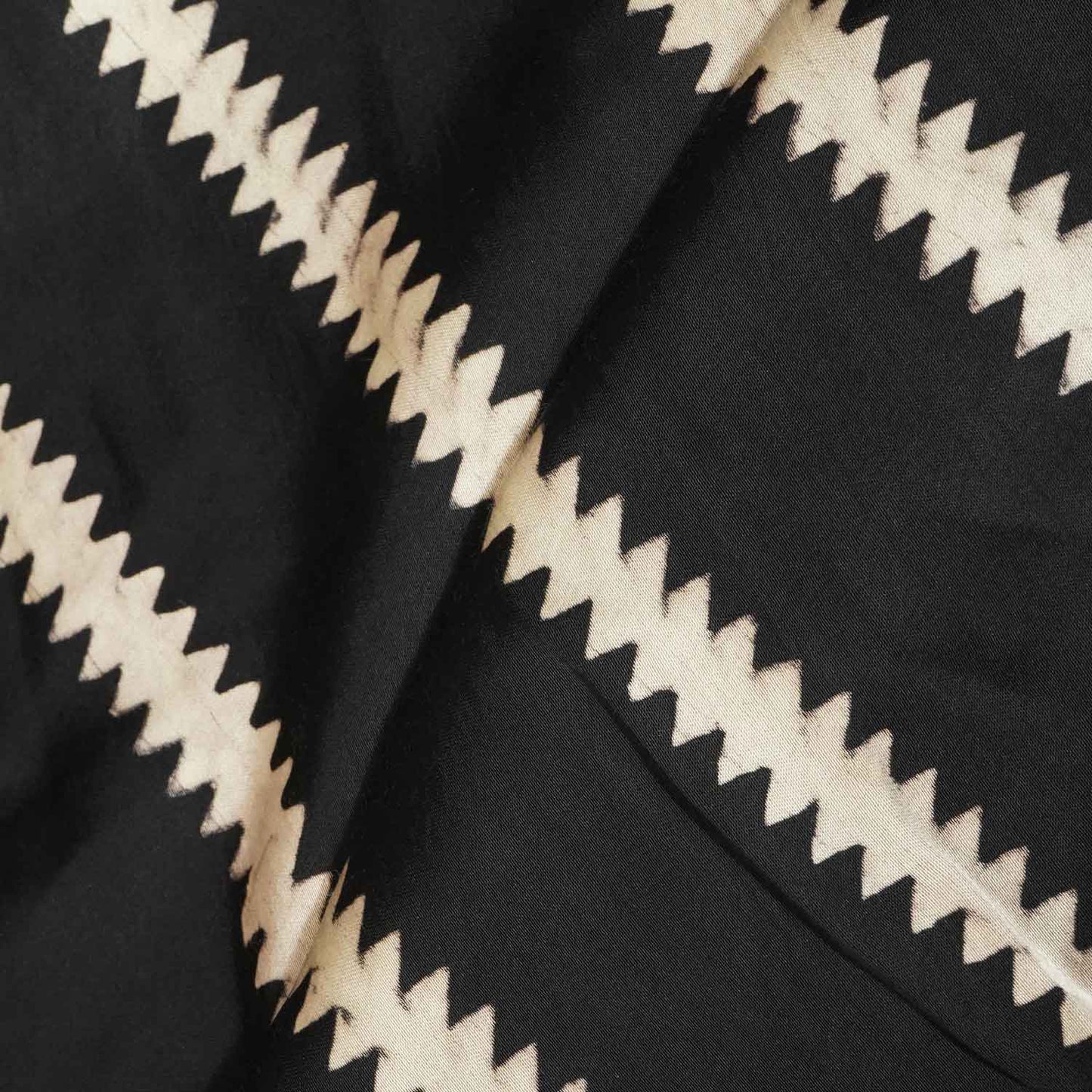 Black Abstract Print Modal Silk Fabric ASK-27265