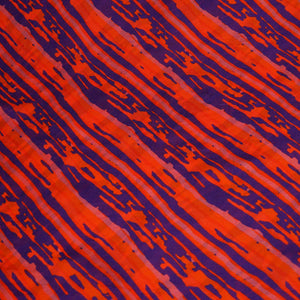 Purple & Orange abstract print Viscose Organza Fabric MF-27523