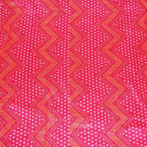 Pink Abstract Print Chinon Fabric NF-27565