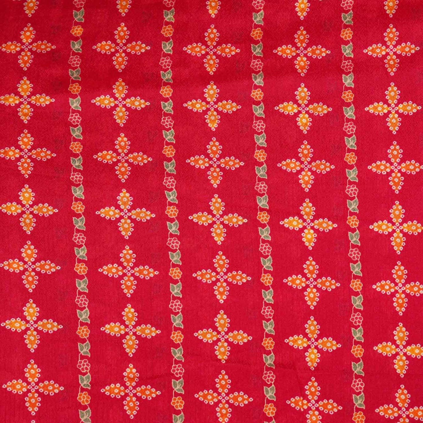 Magenta Abstract Print Chinon Fabric NF-27571