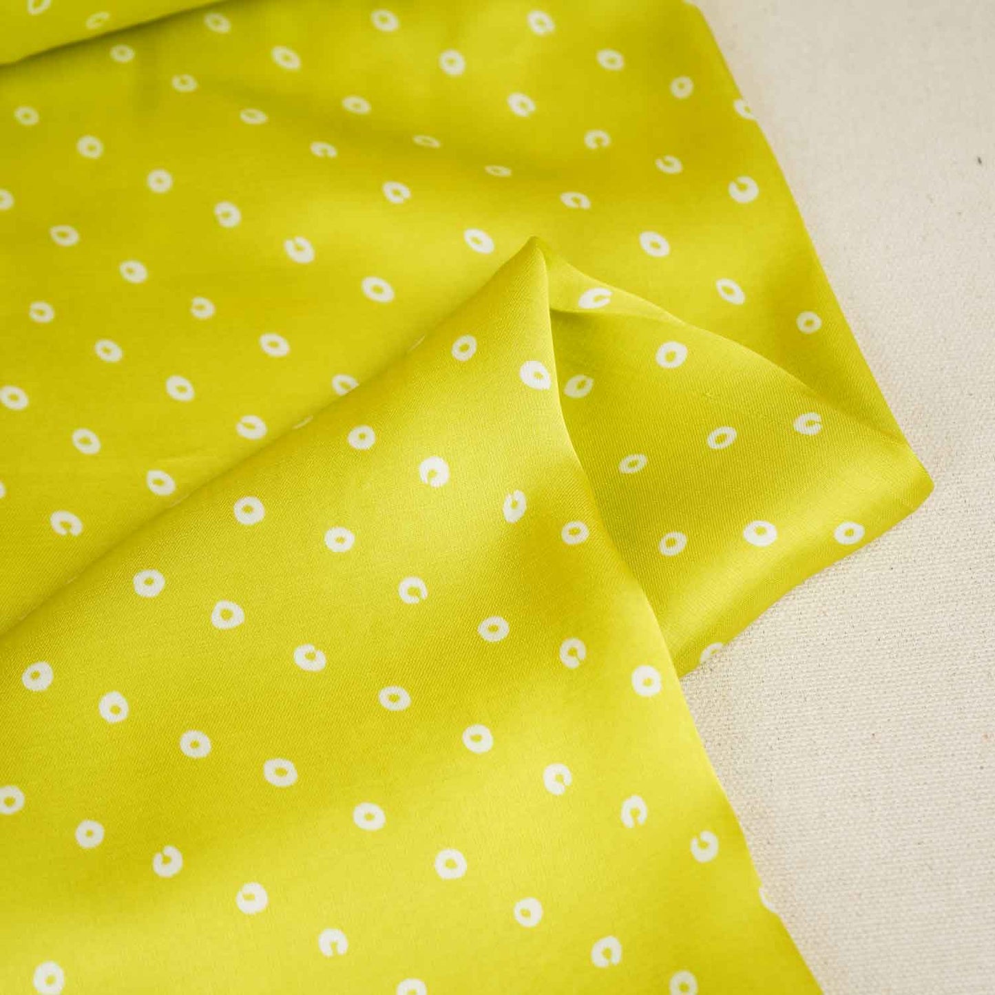 Parrot Green Bandhani Print Modal Satin Fabric SF-27578