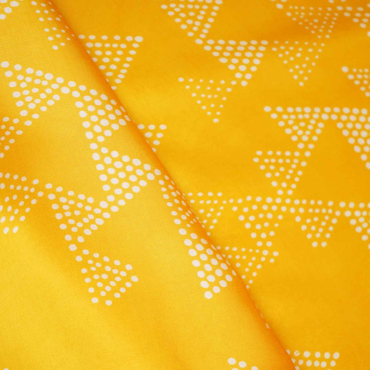 Yellow Tropical Print Modal Satin Fabric SF-27585