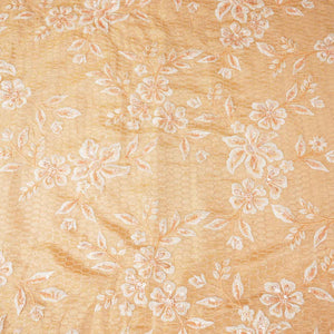 Peach Floral Zari Embroidery Tissue Fabric SC-27835