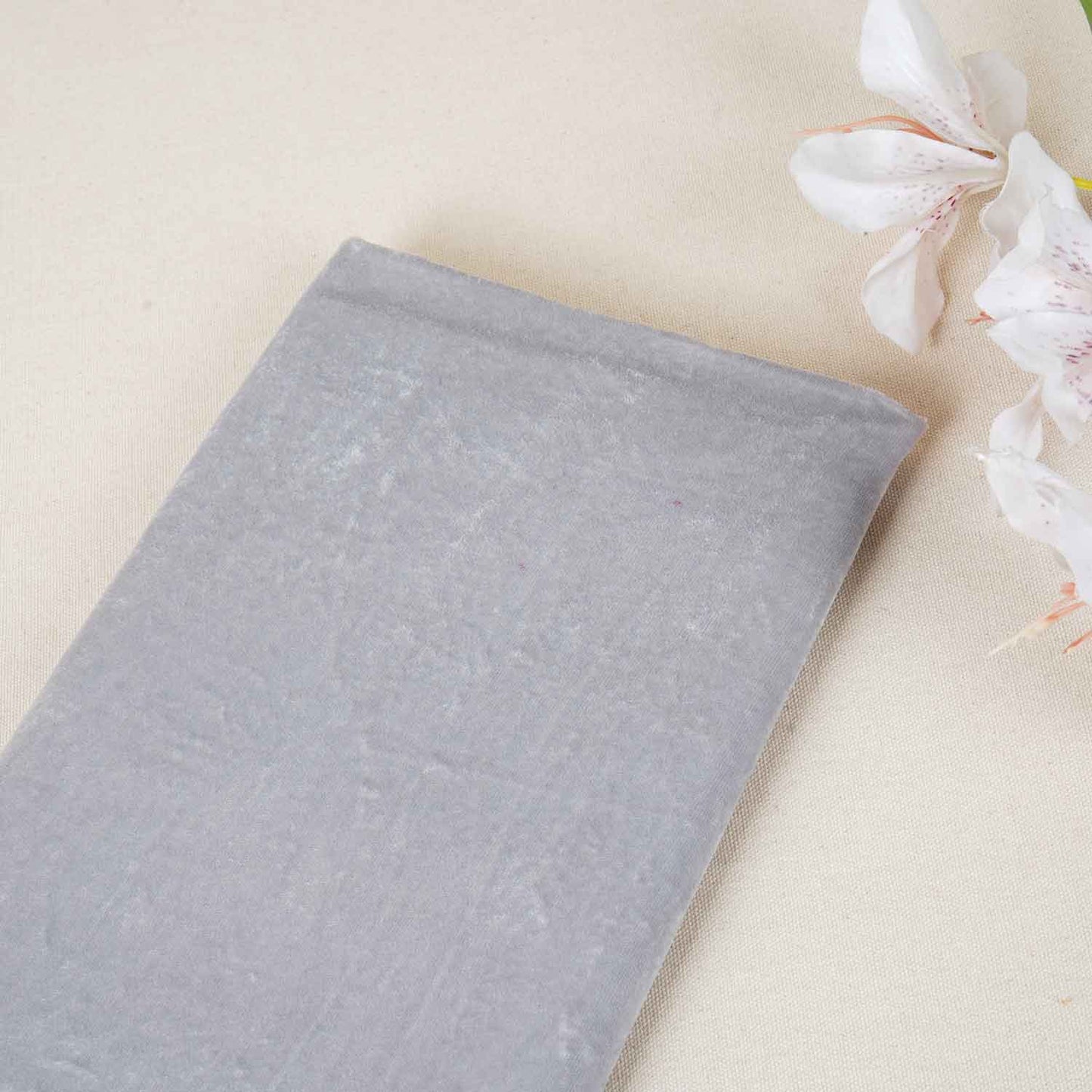 Silver Grey Solid Micro Velvet 9000 MSMR-27858