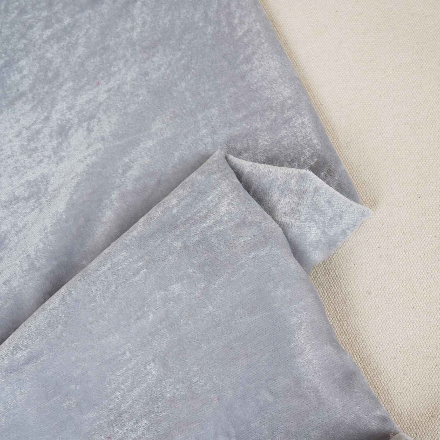 Silver Grey Solid Micro Velvet 9000 MSMR-27858