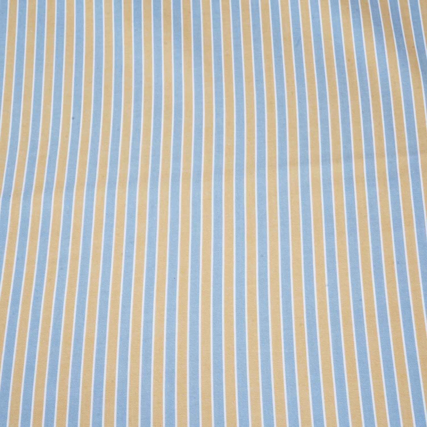 Mustard & Light Blue Stripe Yarn Dyed Poplin Fabric LSF-27884