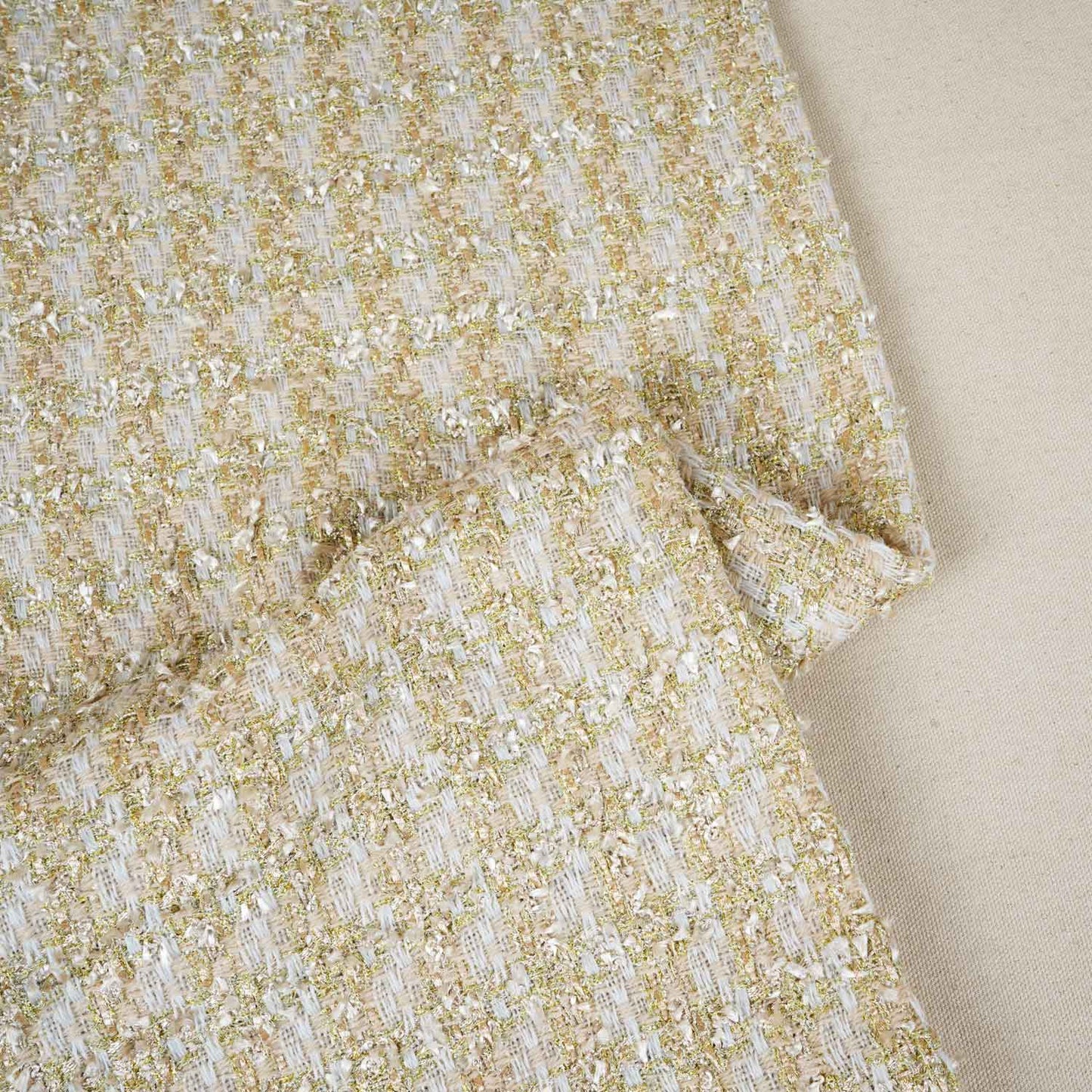 Beige Tweed Fabric AF-27914