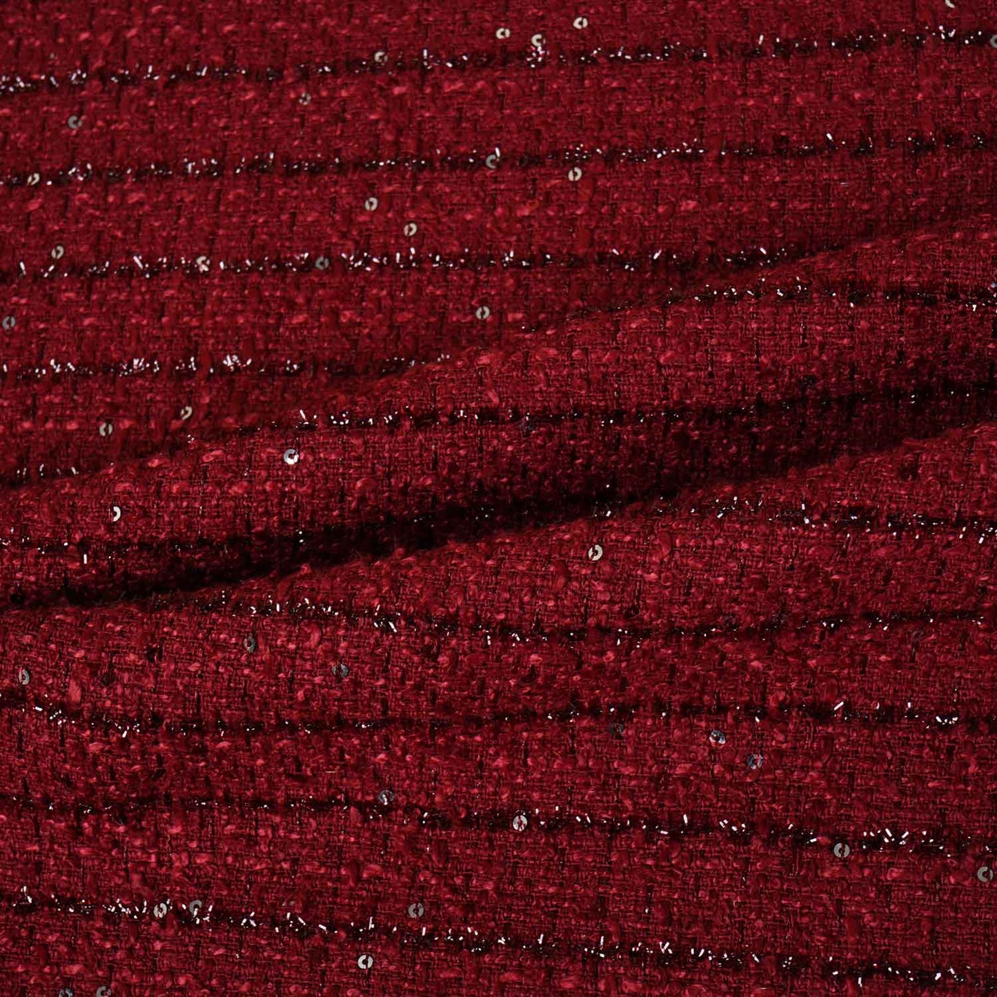 Maroon Tweed Fabric AF-27915