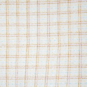 Off White Lurex Tweed Fabric EI-27939 - TradeUNO