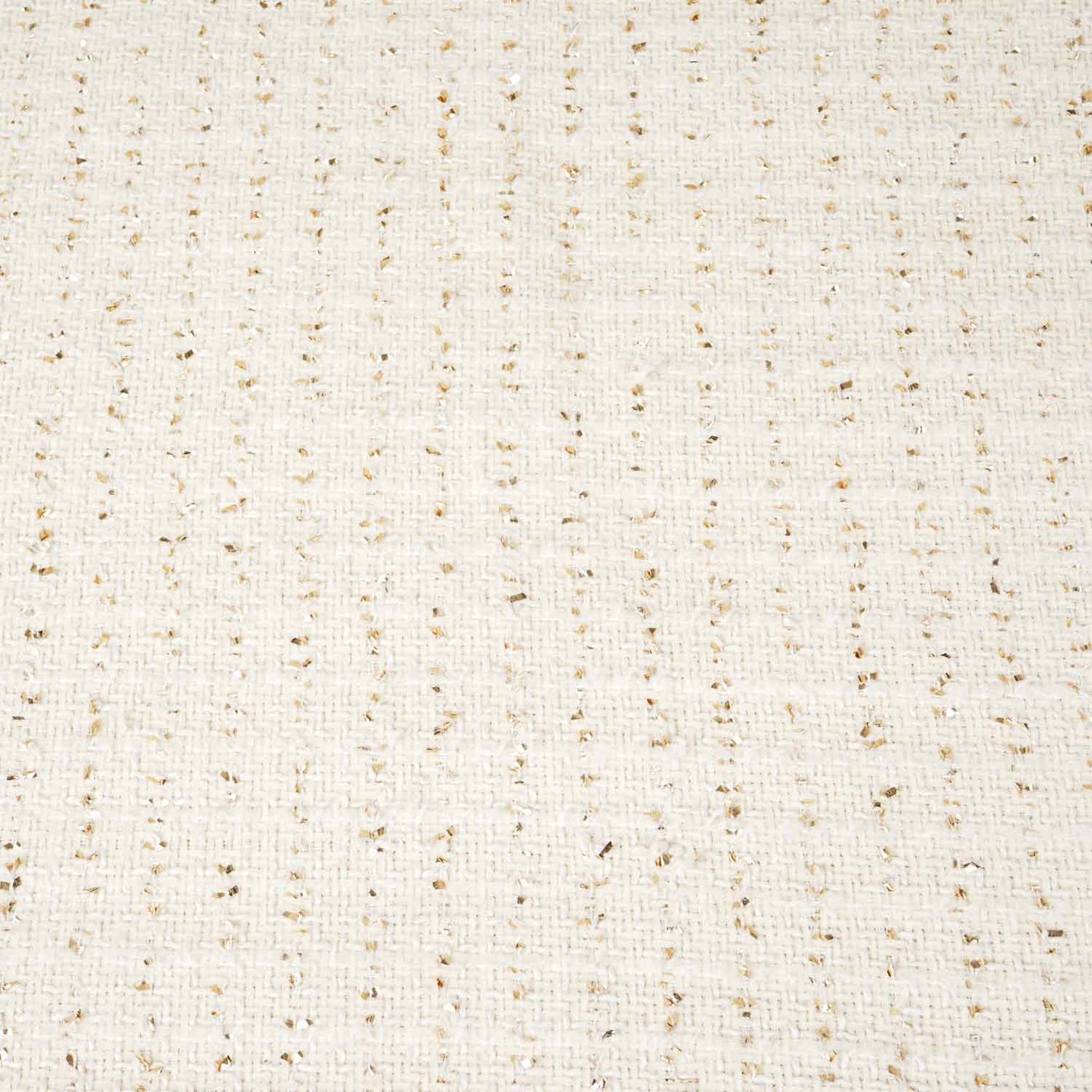 Cream Lurex Tweed Fabric EI-27940