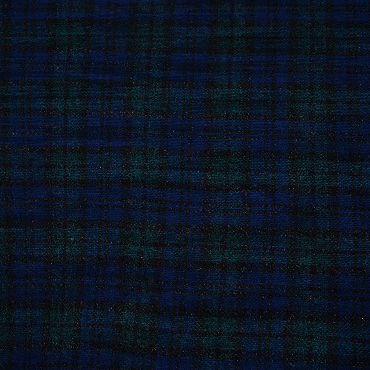 Navy Blue & Green Check Tweed Fabric EI-27942