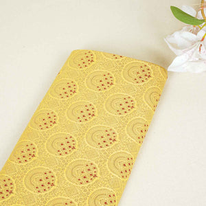 Yellow Jaal with Mina Buta Brocade Fabric KR-28042 - TradeUNO