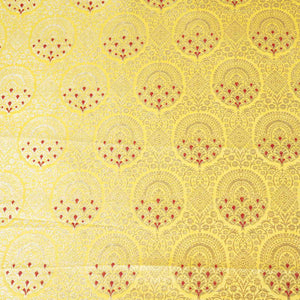 Yellow Jaal with Mina Buta Brocade Fabric KR-28042 - TradeUNO