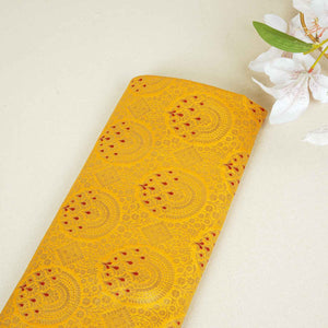 Yellow Jaal with Mina Buta Brocade Fabric KR-28055 - TradeUNO