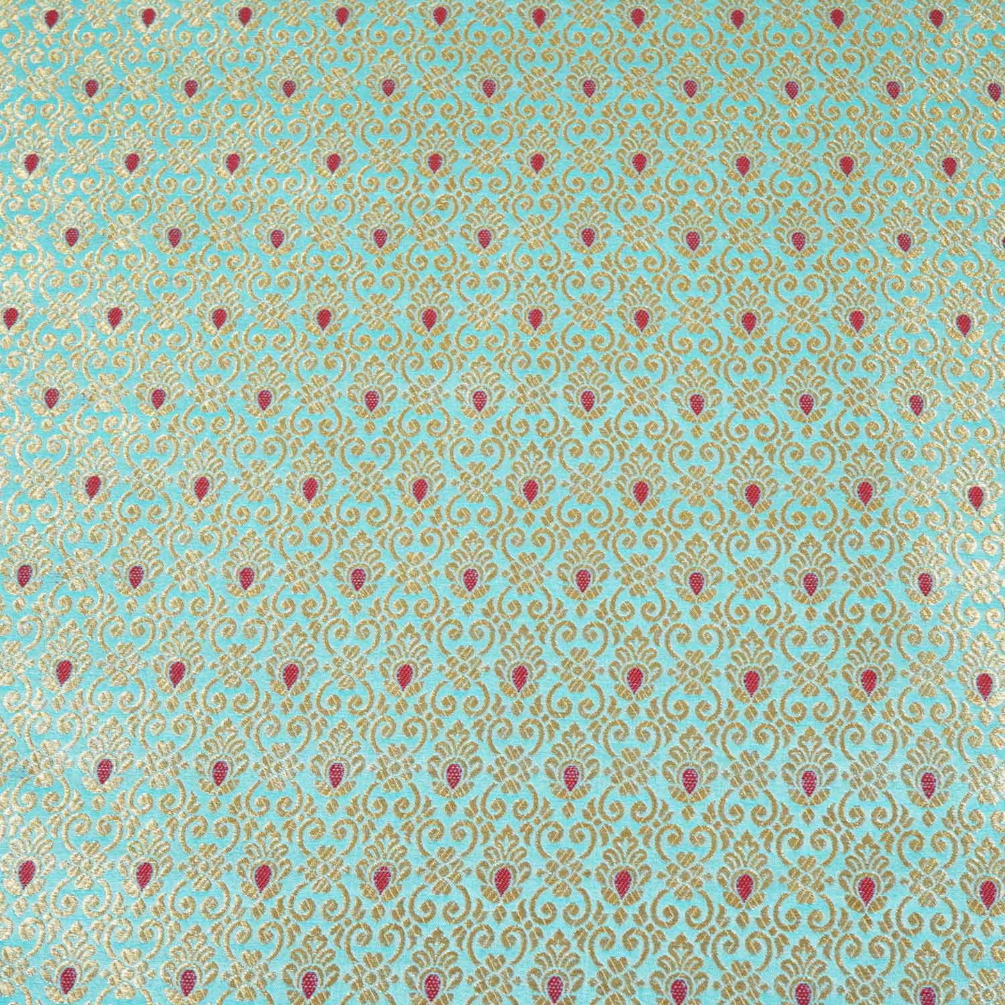 Light Blue Mina Buta Jaal Brocade Fabric KR-28064