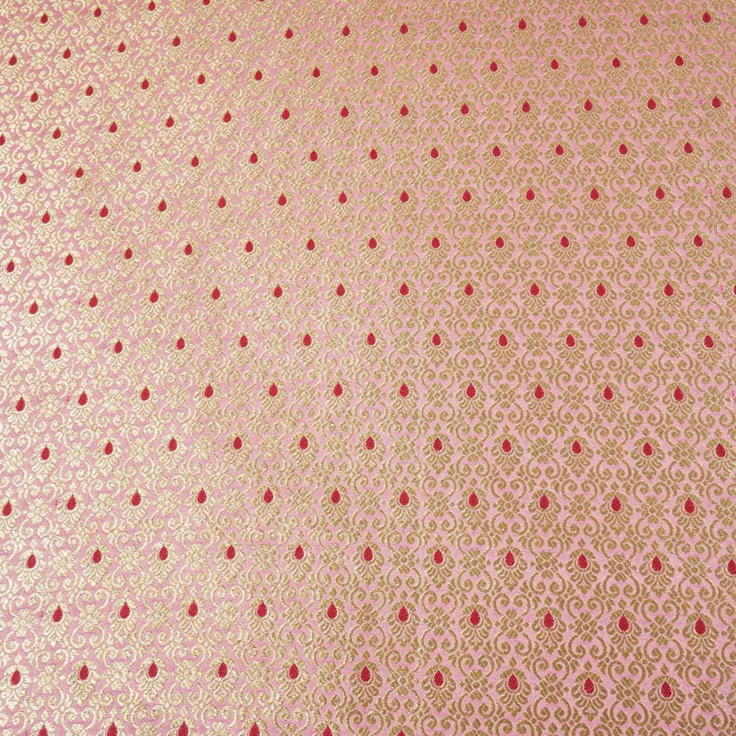 Pink Mina Buta Jaal Brocade Fabric KR-28065