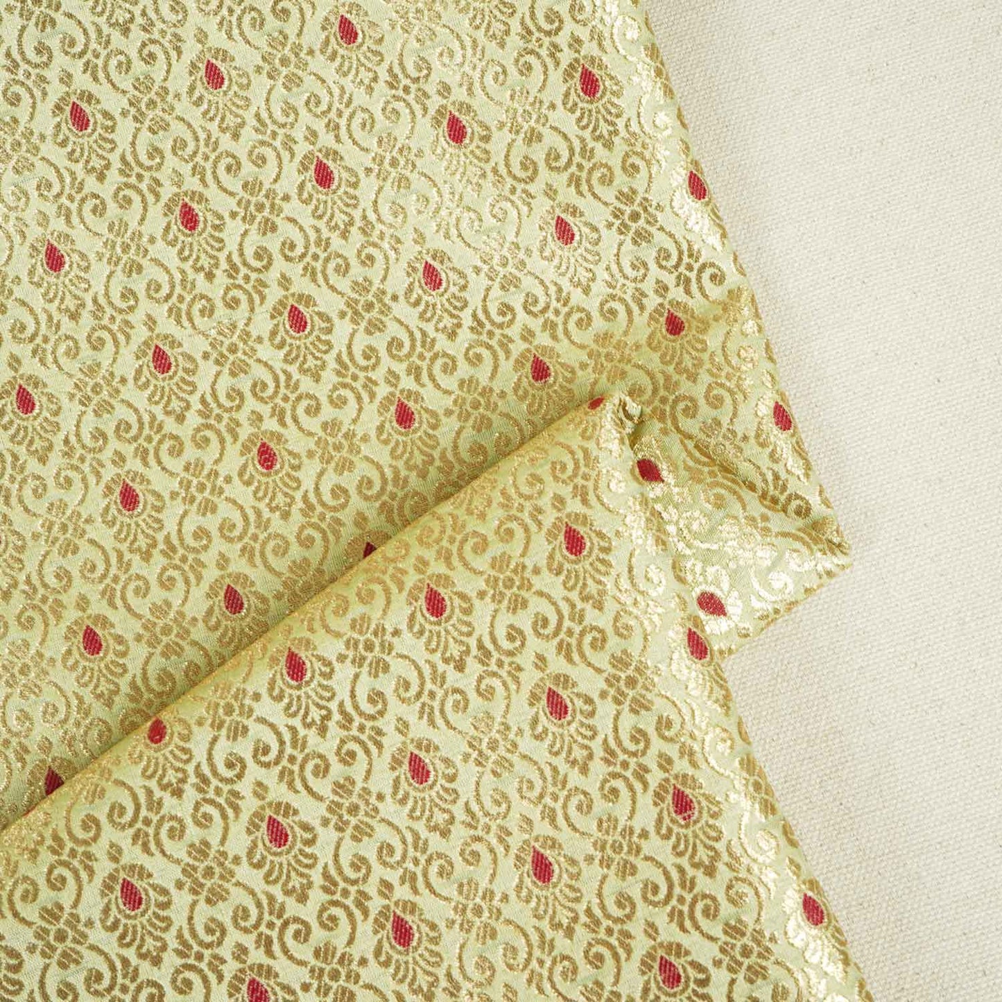 Pista Mina Buta Jaal Brocade Fabric KR-28069
