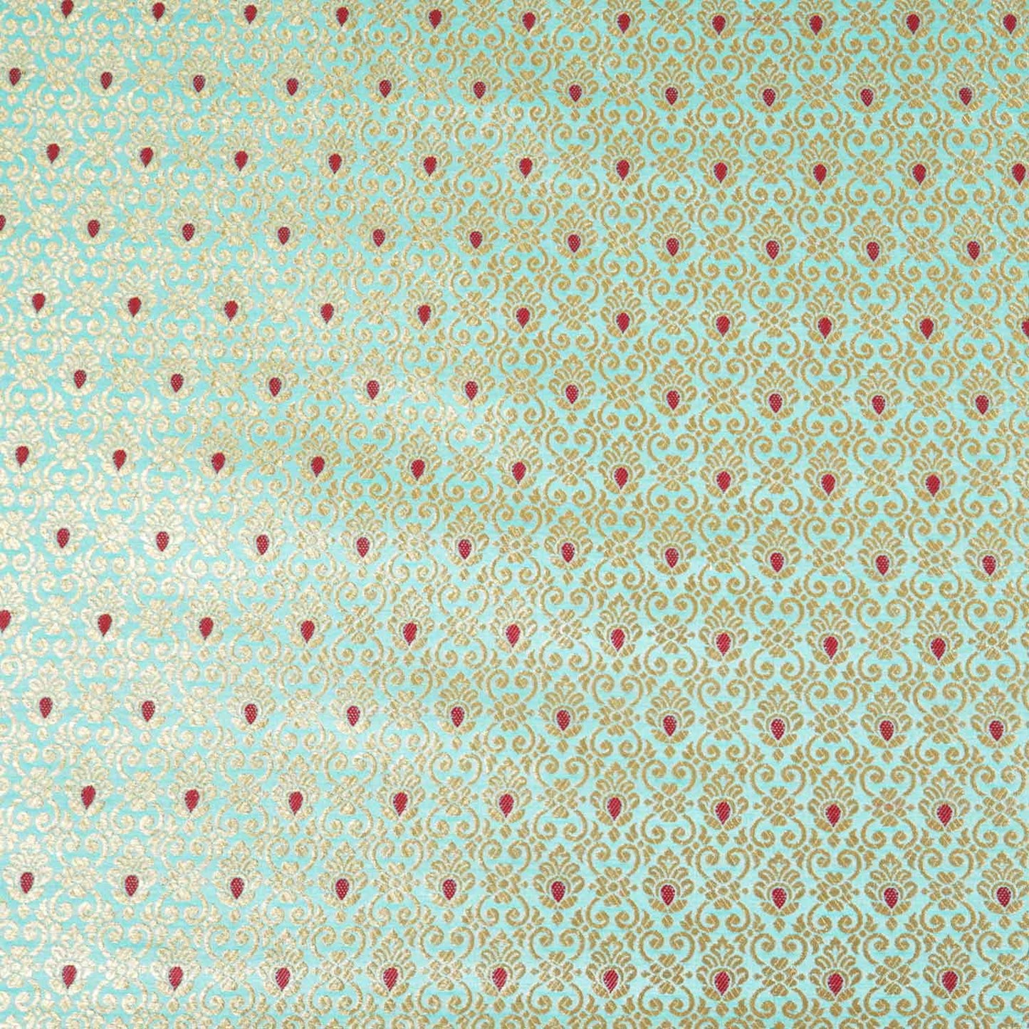 Blue Mina Buta Jaal Brocade Fabric KR-28070