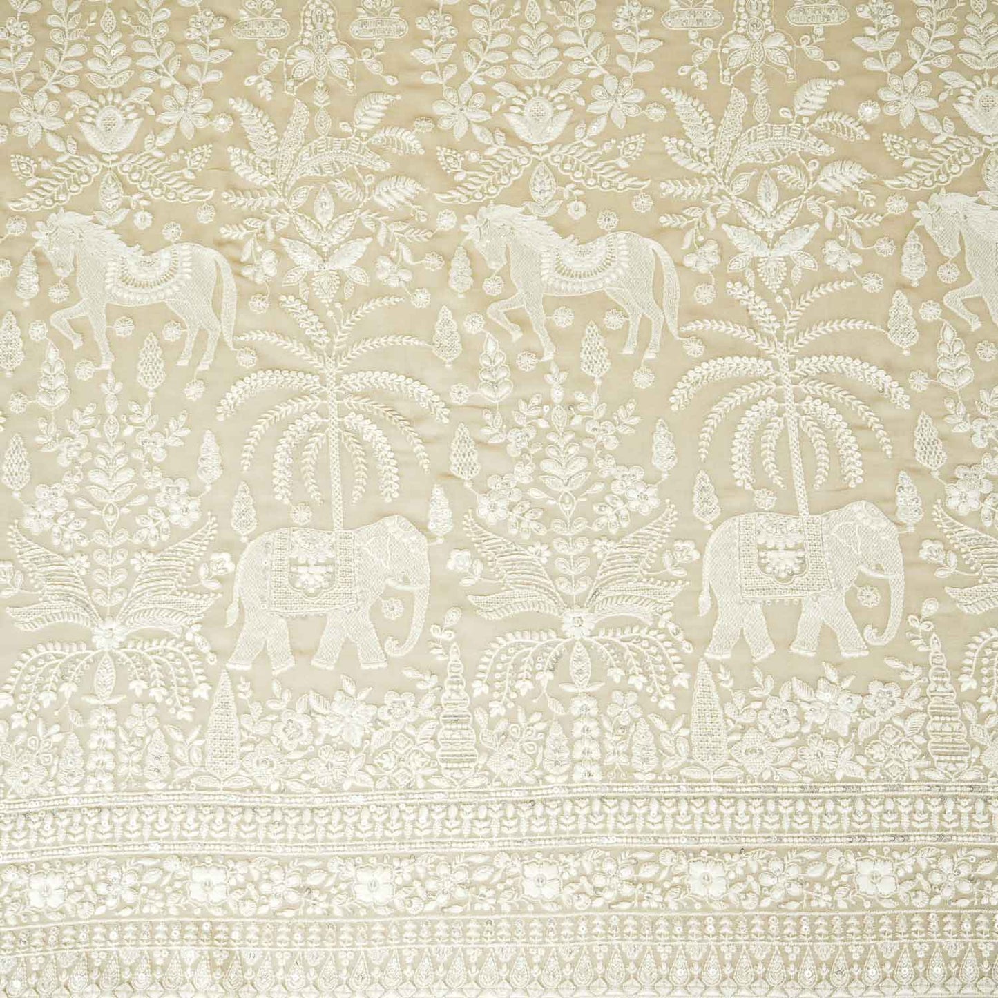 Fawn Chikankari Georgette Fabric DRAJ-28081
