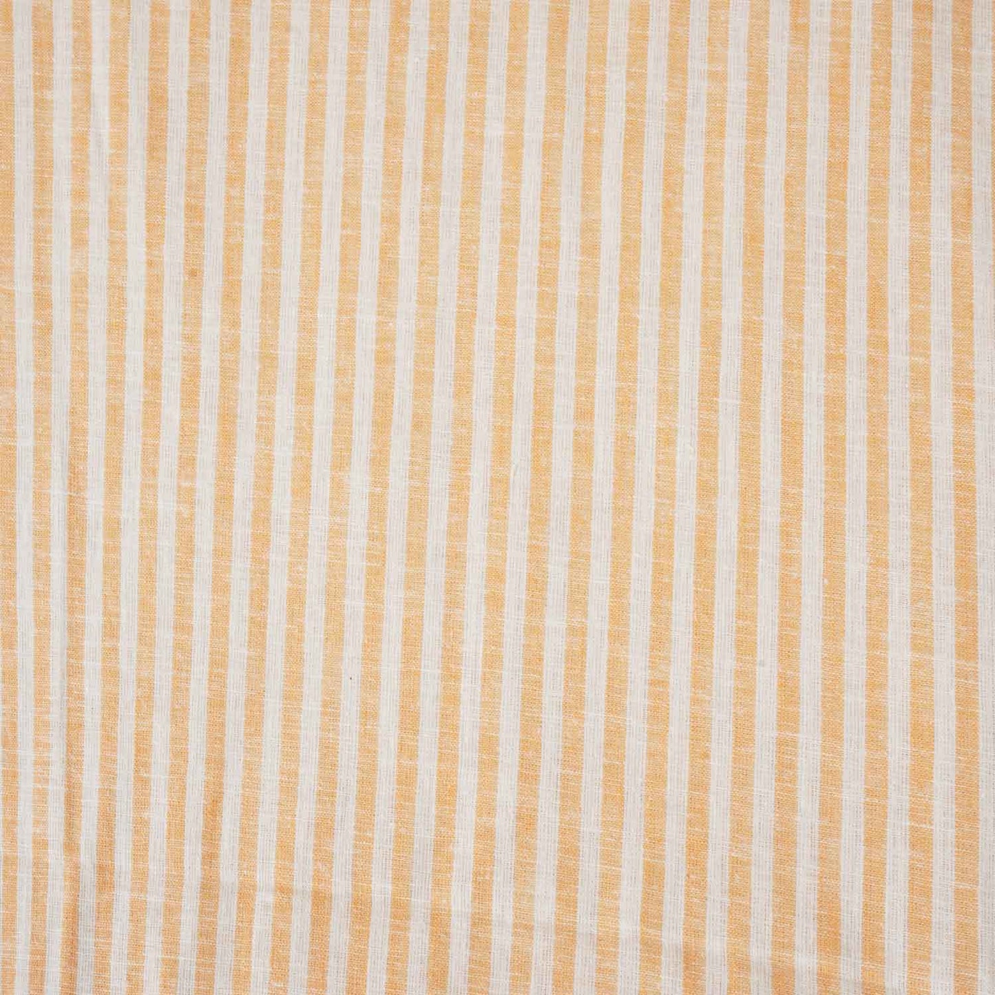 White & Light Orange Strips Cotton Linen Fabric LSF-28188