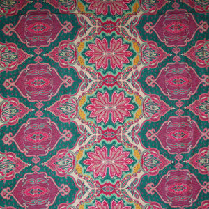 Magenta Pink With Multicolor Floral Print Crepe Fabric GT-29183 - TradeUNO