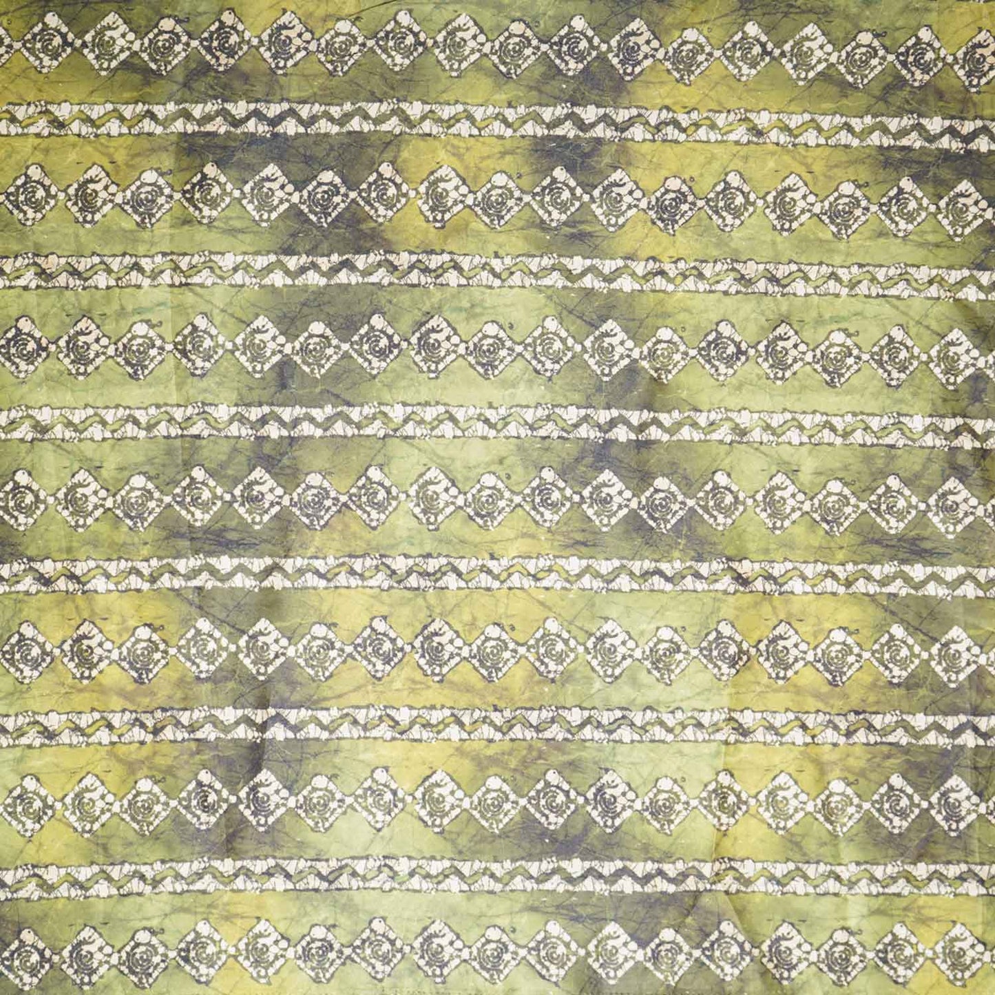 Parrot Green Strips Print Crepe Fabric GT-29188