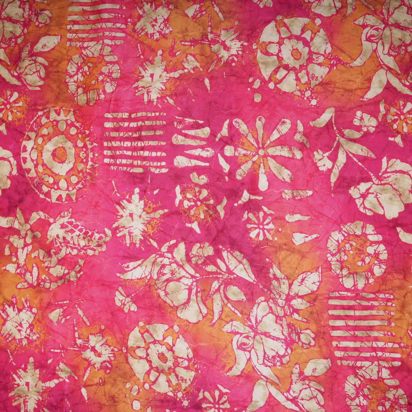 Magenta Pink Floral Print Crepe Fabric GT-29191