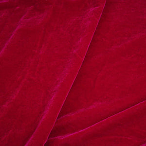 Magenta Pink Border Work Cutdana Micro Velvet 9000 Fabric SC-28297 - TradeUNO