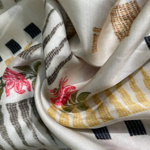 Multicolor Silk Fabric