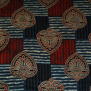 Teal Blue Floral Print Mashru Silk Fabric EEG-28305 - TradeUNO