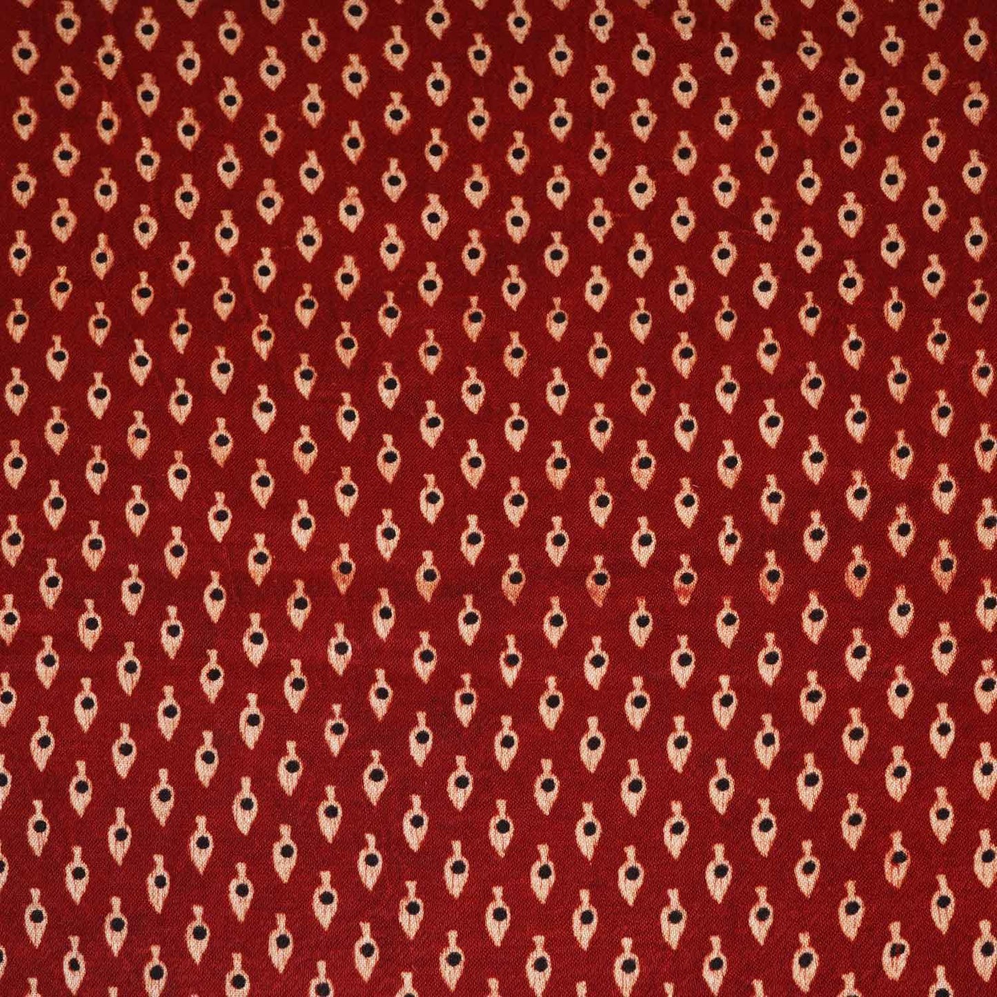 Red Floral Print Mashru Silk Fabric EEG-28310