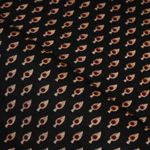 Black Floral Print Mashru Silk Fabric EEG-28320 - TradeUNO