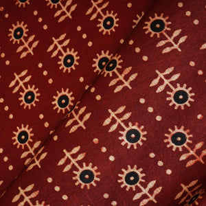 Red Floral Print Mashru Silk Fabric EEG-28321 - TradeUNO