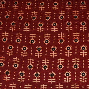 Red Floral Print Mashru Silk Fabric EEG-28321 - TradeUNO